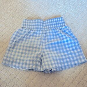Hill House Livie Nap Shorts Blue Gingham Size SMALL
